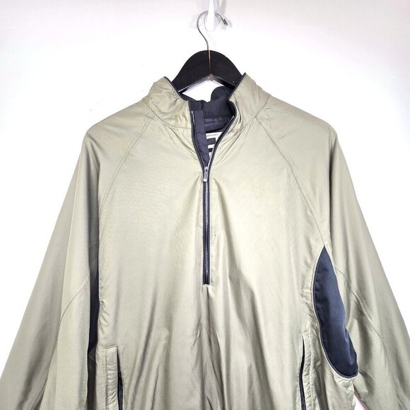 Footjoy Dryjoys Tour Collection Green Windbreaker 1/4 Zip Pullover Jacket Golf - Picture 2 of 12